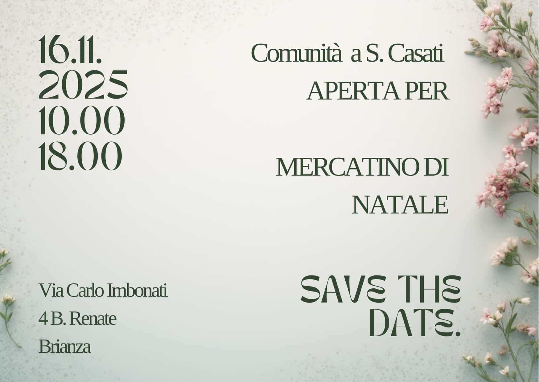 Mercatino di Natale in Comunità a renate